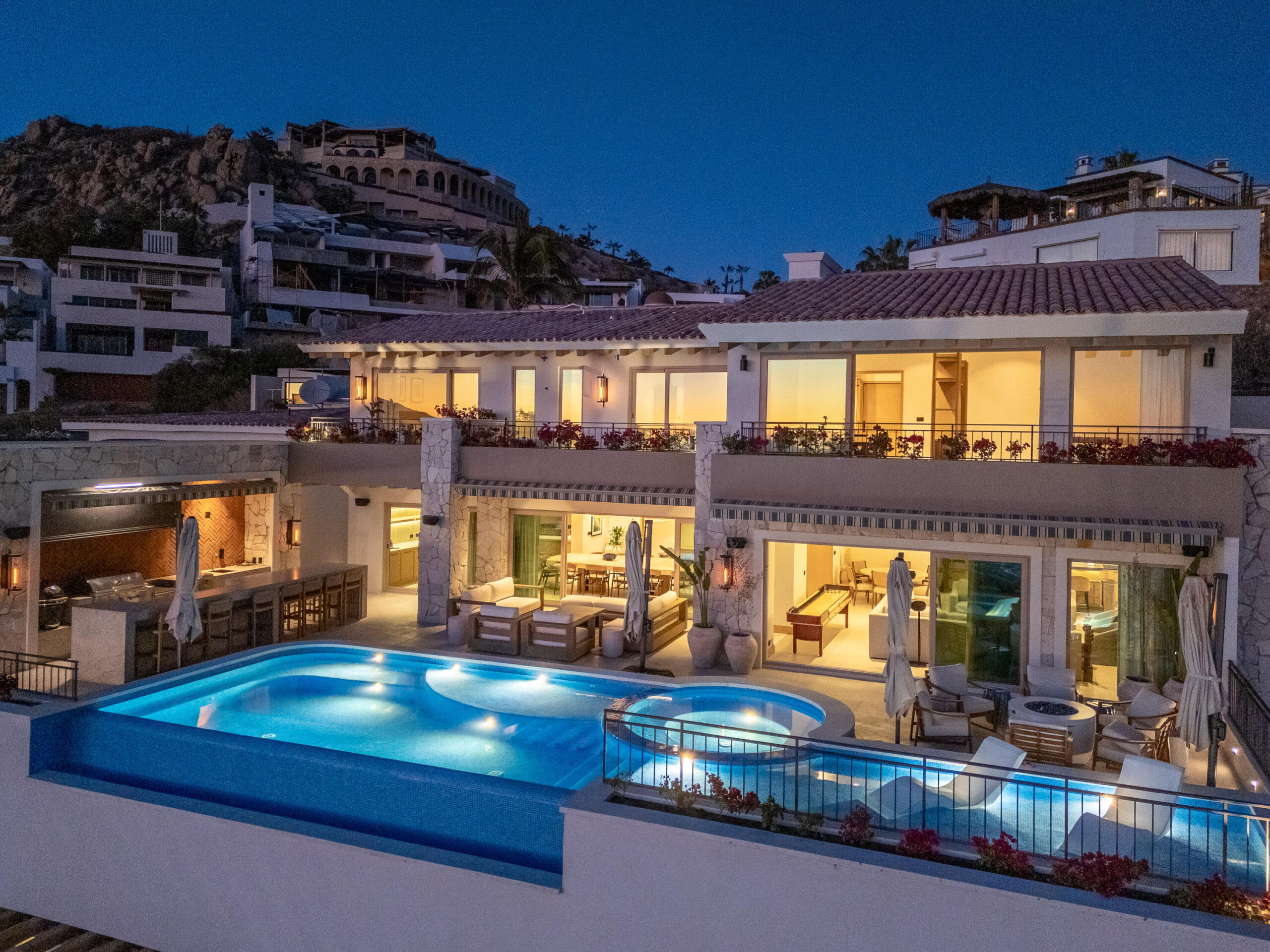 Cabo Luxury Brisas Experience coastal luxury in this stunning new-construction residence located within the exclusive gated community of Cabo Del Sol. Positioned on one of the most coveted streets in Las Brisas, this fully funded home offers breathtaking for sale