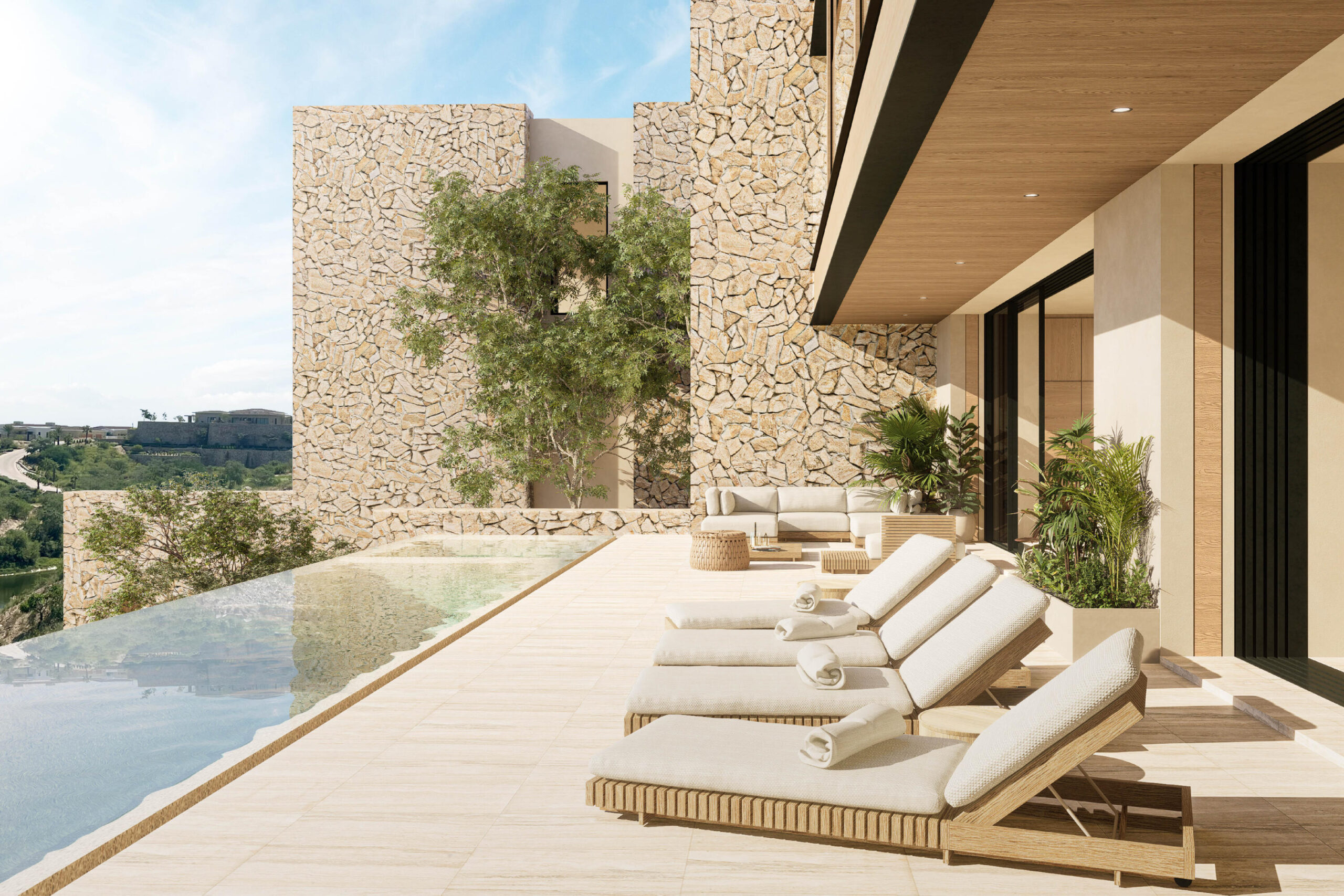 Cabo Luxury West Enclave Ritz-Carlton West Enclave, Ritz-Carlton Reserve Residence 10 offers an exceptional blend of modern luxury and serene coastal living. These single-level indoor/outdoor residences are thoughtfully designed to provide privacy and tranquility. Featuring expansive floor-to-ceiling windows, the homes showcase breathtaking – El Lago Ascendant 5, San Jose Corridor, San Jose Corridor, BS