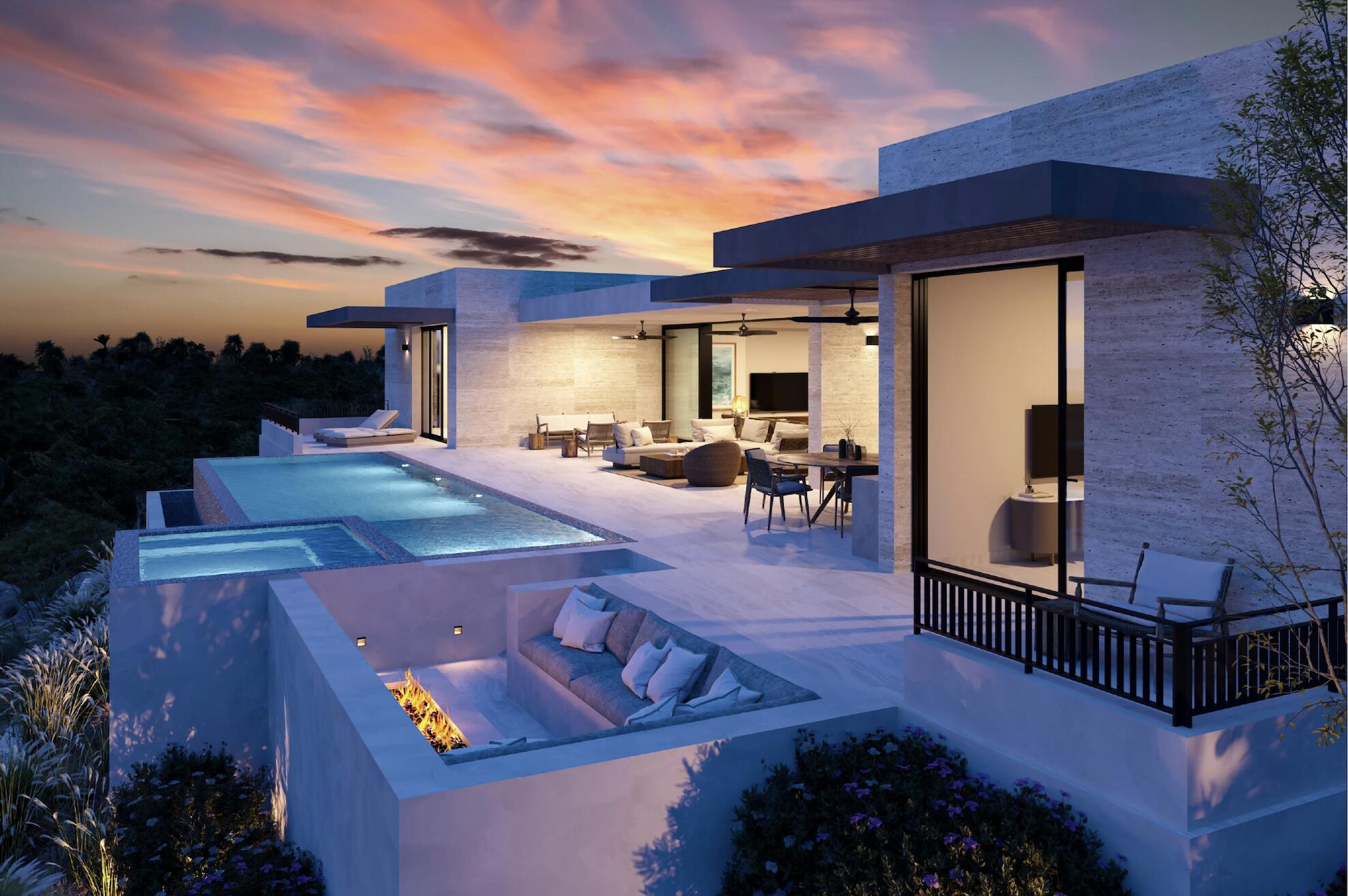Cabo Luxury Section 18- Horizontes Custom Home with Top Brands:White Oak Flame Carpentry.Aluminum Frame Hurricane Proof Insulated Windows with built-in Shutters.Duravit (German).DORNBRACHT Fixtures (German).M-Code Bath Fixtures (UK).Buster & Punch Door Hardware (UK).Flos Custom Lighting (Italian).CRESTON Automated Light, Audio & Video Control.Mitsubishi TVRA Units.BINOVA (Italian) Custom Kitchen with SubZero and Wolf Appliances.Water UV System by BWT (German).CISCO WiFi System.Water Heating by RINAHI.PENTA AIR Pool & Spa System.Weatherproof Fire Pit. for sale