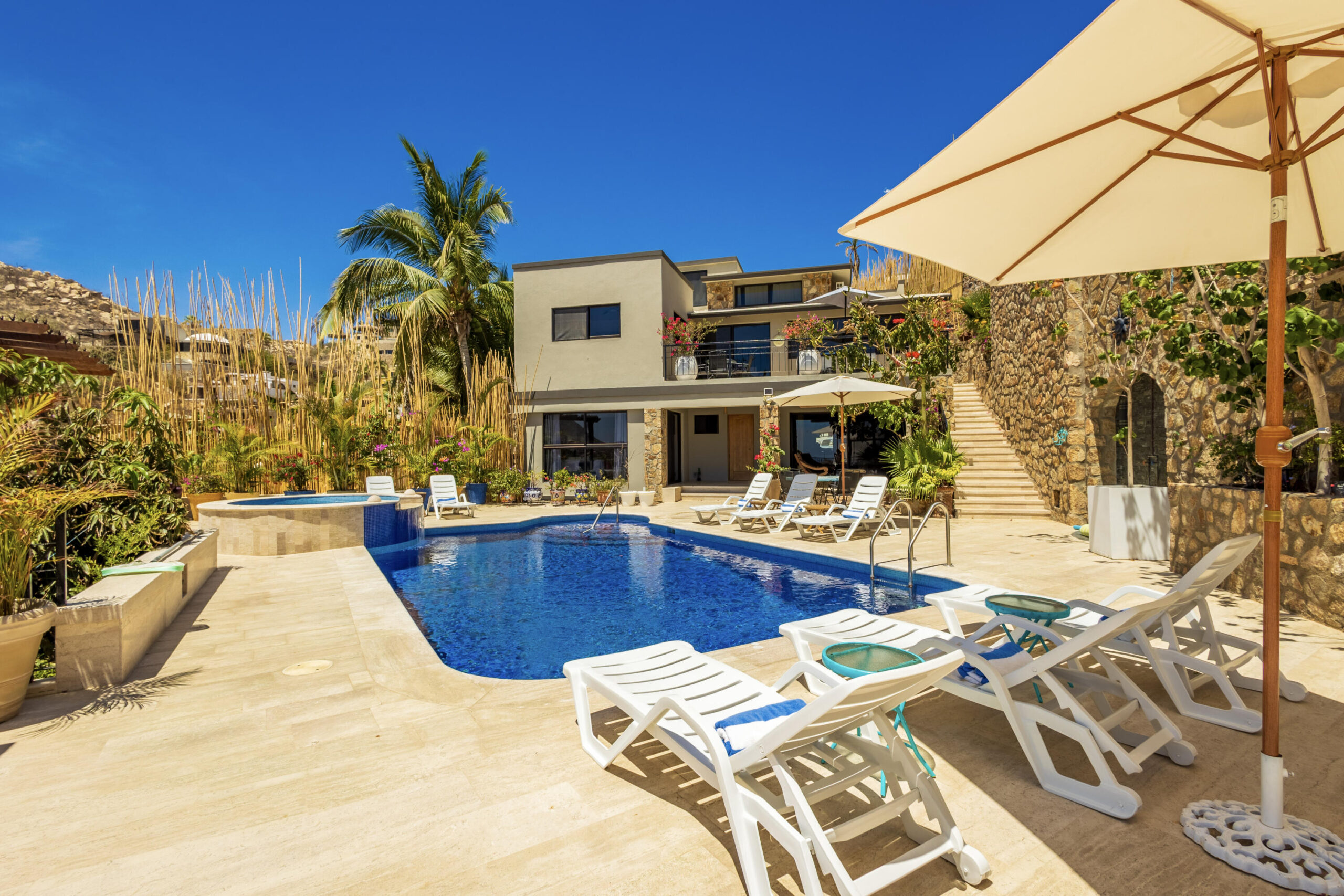 Cabo Luxury Residenciaslomastule Serene Hilltop Property Overlooking Chileno Bay, Los Cabos CorridorNestled on nearly 2 acres in the heart of the prestigious Los Cabos corridor between San Jose del Cabo and Cabo San Lucas, this exceptional estate offers unmatched privacy, panoramic for sale
