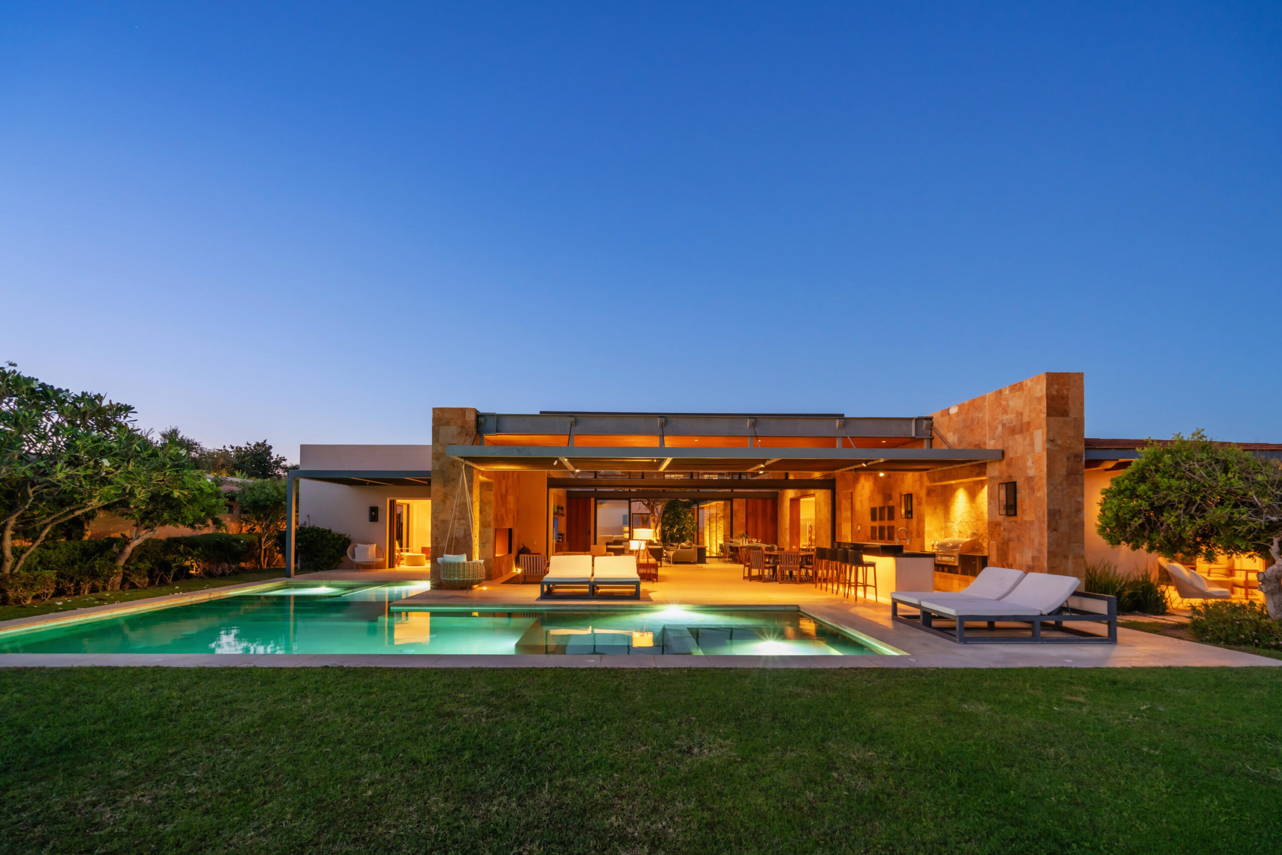 Cabo Luxury El Encanto Casa Cielo — Beachfront Hacienda Luxury in El Encanto de La LagunaCasa Cielo presents a rare opportunity to experience true beachfront living in the prestigious community of El Encanto de La Laguna. This 4-bedroom, 4-bathroom private villa blends timeless Hacienda architecture with refined, modern luxury finishes, all set on a pristine stretch of sand with panoramic ocean for sale