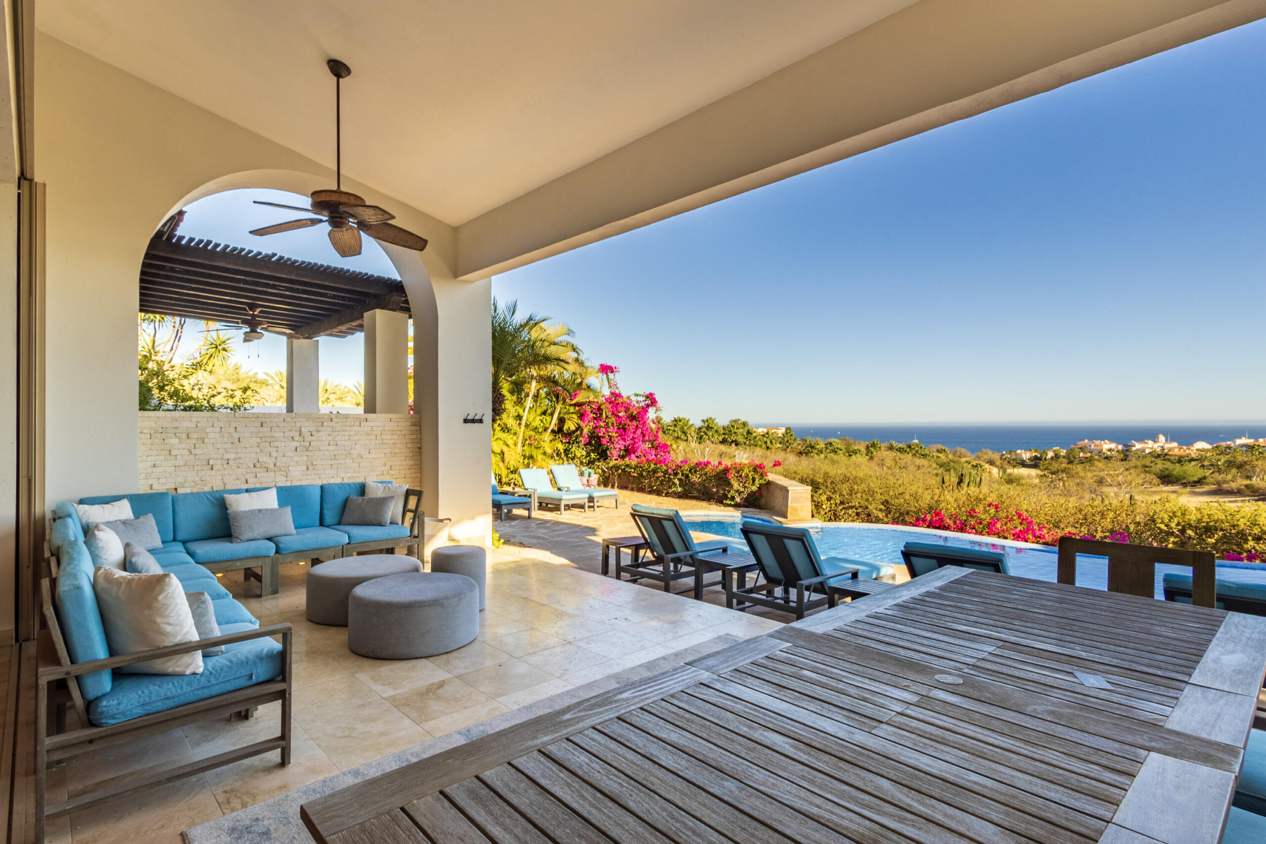 Cabo Luxury Palmilla Estates Recently reimagined with a refined, modern sensibility, this 4-bedroom, 4.5-bath residence plus newly-built guest casita and offers an effortless blend of comfort and design. Framed by sweeping for sale