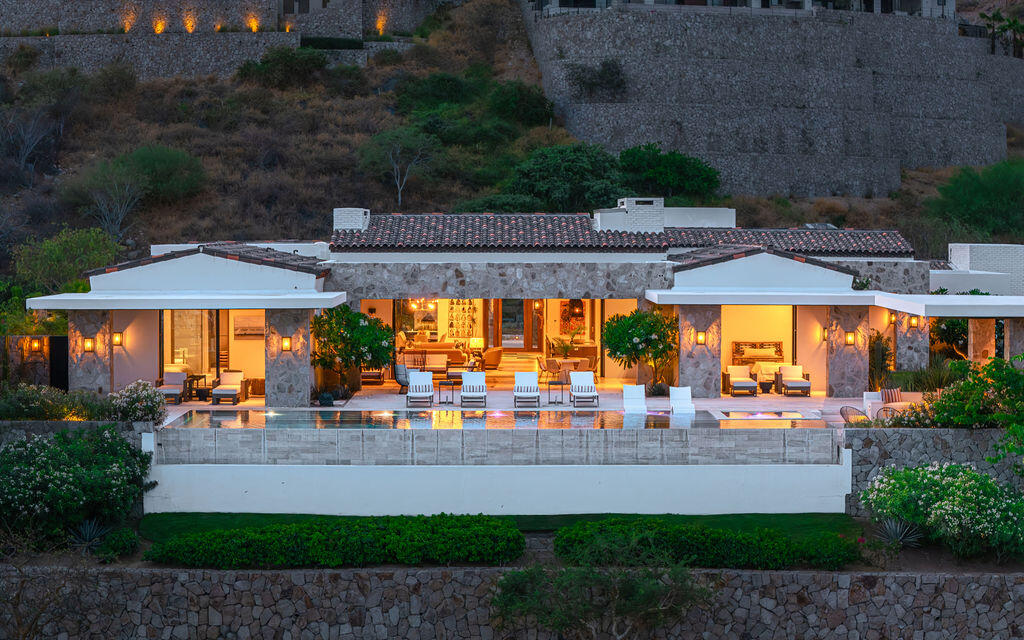 Cabo Luxury Section 16- Laderas Perched high within the exclusive gates of Querencia and uniquely situated on 1 and 1/2 lots, Laderas 13 is a stunning custom residence that perfectly blends timeless architecture, privacy, and breathtaking Sea of Cortez – Querencia, Laderas 13, San Jose Corridor, San Jose Corridor, BS